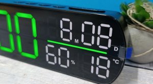 JVD Zegar sieciowy LED SB5512.4 cyfry 5 cm, termometr, budzik 6