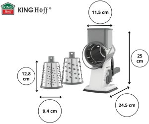 KingHoff Tarka bębnowa obracająca się 3w1 szary KH-1959 9