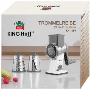KingHoff Tarka bębnowa obracająca się 3w1 szary KH-1959 10