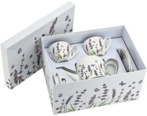 Komplet 2 filiżanek 270 ml + dzbanek 900 ml Classic Lavender 15