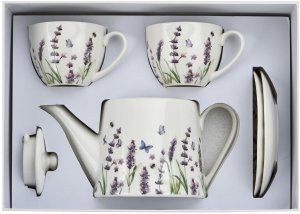 Komplet 2 filiżanek 270 ml + dzbanek 900 ml Classic Lavender 3