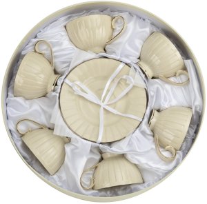 Komplet 6 filiżanek 220 ml + spodki Nina 4