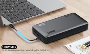 Powerbank Eneron SZYBKIE ŁADOWANIE 20000mAh 3x USB/USB-C 100W do LAPTOPA/TELEFONU + kabel 4