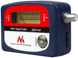 Maclean Miernik telewizyjny DVB-T Zestaw zasilający Etui Kabel 25cm F-F MCTV-627 + 10x bateria R-06 LR06 AA alkaliczne Varta 2