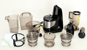 Wyciskarka wolnoobrotowa Germin Wyciskarka slowowyciskająca GRASS do owoców warzyw duża sokowirówka 2w1 3 sita 11