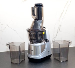 Wyciskarka wolnoobrotowa Germin Wyciskarka slowowyciskowa GRASS do owoców warzyw duża sokowirówka 2w1 3 sita 10