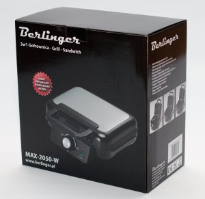 Gofrownica 3w1 opiekacz, toster, grill, regulacja temperatury, wysoka moc 9