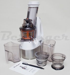 Wyciskarka wolnoobrotowa Berlinger 800W mocna sokowirówka 3 sita duży otwór 6