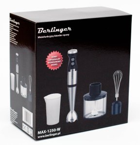 Blender ręczny robot kuchenny 1250W | metalowy mikser, malakser, trzepaczki 16