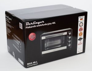 Mini piekarnik Berlinger Mini Piekarnik 48L suszenie grzybów - cyrkulacja powietrza grill światło 2x szyba 15