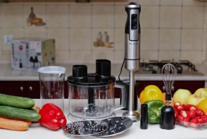 Blender ręczny robot kuchenny 1400W metalowy mikser, trzepaczki szatkownica 15