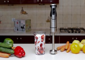 Blender ręczny robot kuchenny 1400W metalowy mikser, trzepaczki szatkownica 16