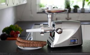 Maszynka do mielenia mięsa Berlinger Maszynka do mięsa 2200W metalowa obudowa z regulacją obrotów LCD 16