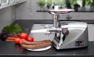 Maszynka do mielenia mięsa Berlinger Maszynka do mięsa 2200W metalowa obudowa z regulacją obrotów LCD 17