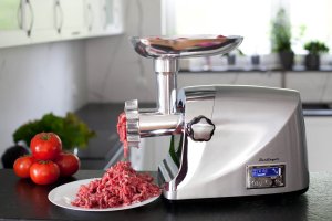 Maszynka do mielenia mięsa Berlinger Maszynka do mięsa 2200W metalowa obudowa z regulacją obrotów LCD 18