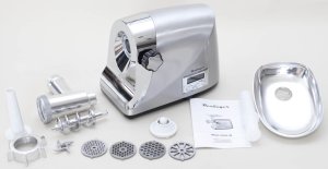 Maszynka do mielenia mięsa Berlinger Maszynka do mięsa 2200W metalowa obudowa z regulacją obrotów LCD 2