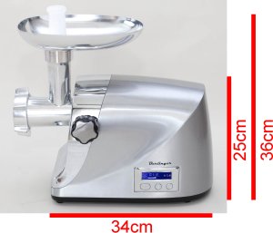 Maszynka do mielenia mięsa Berlinger Maszynka do mięsa 2200W metalowa obudowa z regulacją obrotów LCD 21
