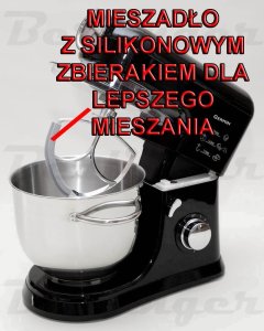 Robot kuchenny Germin Robot kuchenny mikser planetarny BERLINGER Mocny 1500W 5,5L 4 mieszadła 3