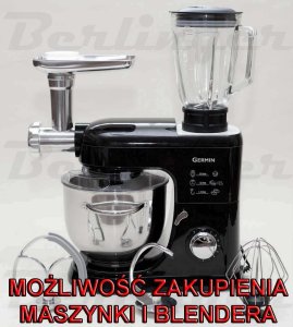 Robot kuchenny Germin Robot kuchenny mikser planetarny BERLINGER Mocny 1500W 5,5L 4 mieszadła 9