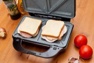 Gofrownica Toster Grill - Opiekacz 3 w 1 | MAX2100W | marmurkowe płytki 10