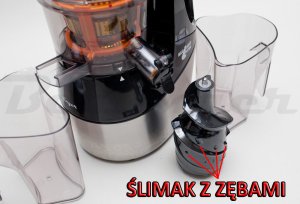 Wyciskarka wolnoobrotowa Berlinger 800W mocna sokowirówka 3 sita duży otwór 3