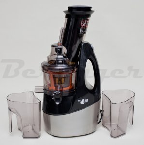 Wyciskarka wolnoobrotowa Berlinger 800W mocna sokowirówka 3 sita duży otwór 4