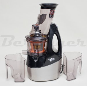 Wyciskarka wolnoobrotowa Berlinger 800W mocna sokowirówka 3 sita duży otwór 8