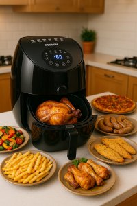Frytkownica beztłuszczowa air fryer Berlinger | termoobieg | programy | LCD 21