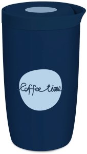 Coffee Format Kubek termiczny 350 ml - Niebieski z napisem 2