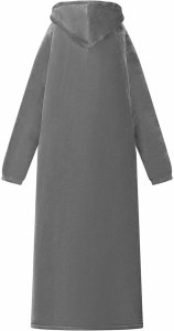 vidaXL Bluza-koc Ciemnoszary Fleece i Flanela 4