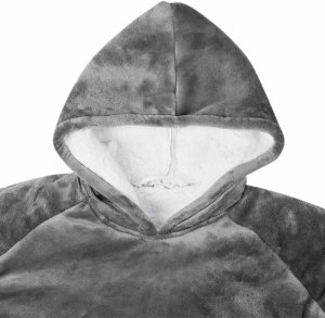 vidaXL Bluza-koc Ciemnoszary Fleece i Flanela 5