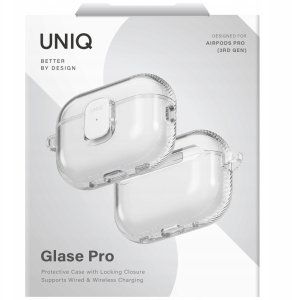Uniq Etui Glase Pro do Apple AirPods Pro 3 Lock Case przezroczysty 6
