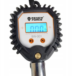 PISTOLET CYFROWY DO POMPOWANIA KÓŁ OPON MANOMETR 1/4 LCD DŁUGI WĄŻ 18 BAR 4