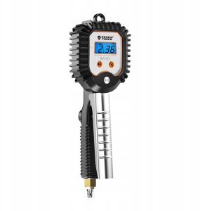 PISTOLET CYFROWY DO POMPOWANIA KÓŁ OPON MANOMETR 1/4 LCD DŁUGI WĄŻ 18 BAR 5