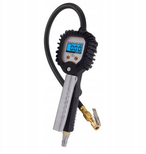 PISTOLET CYFROWY DO POMPOWANIA KÓŁ OPON MANOMETR 1/4 LCD DŁUGI WĄŻ 18 BAR 6