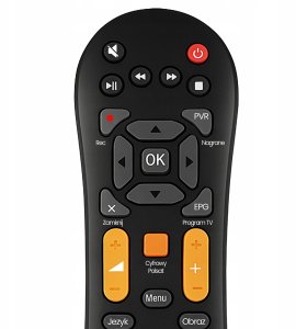 PILOT DO DEKODERA HD3000 - HD7000 CYFROWY POLSAT BOX UNIWERSALNY ZAMIENNIK 5