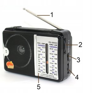 Radio Retoo Radio sieciowo-bateryjne AM E659 9