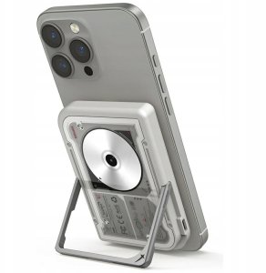 Powerbank SKINARMA Powerbank Nexus Nova Magnetic Kick-Stand 5000mAh 20W PD USB-C MagSafe jasno szary 3