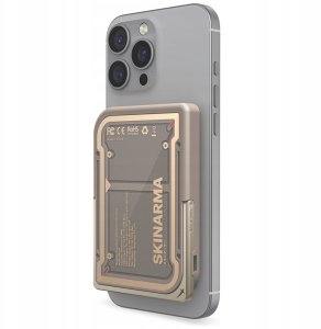 Powerbank SKINARMA Powerbank Nexus Mecha Magnetic Kick-Stand 5000mAh 20W PD USB-C MagSafe złoty 2