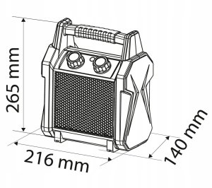 Nagrzewnica Elektryczna Ceramiczna PTC, 2kW 16