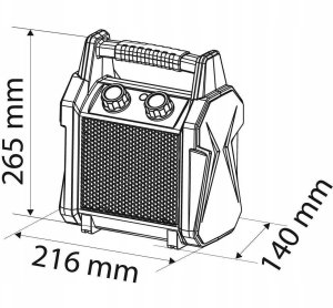 Nagrzewnica Elektryczna Ceramiczna PTC, 2kW 4