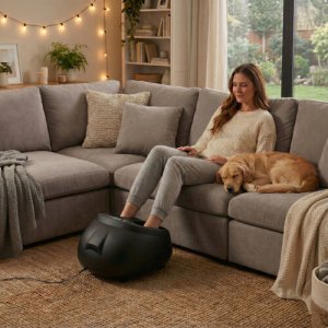 Masażer elektryczny do stóp z funkcją grzania refleksologia 3 tryby pilot 40W ModernHome 2