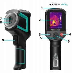 KAMERA TERMOWIZYJNA PRO -20+550 USB-C 320x240 EKRAN 2.8" LCD ALARM PC 50Hz 13