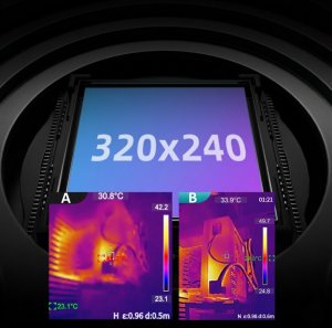 KAMERA TERMOWIZYJNA PRO -20+550 USB-C 320x240 EKRAN 2.8" LCD ALARM PC 50Hz 2