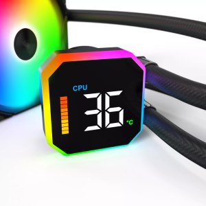 Chłodzenie wodne Montech HyperFlow Digital 360 Czarne 4