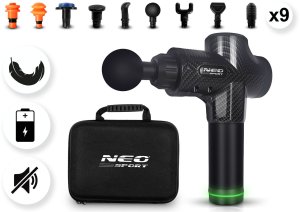 Masażer Neo-Sport Pistolet do masażu ciała masażer 9 nakładek NS-503 czarny 3
