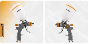 PISTOLET LAKIERNICZY DO MALOWANIA LAKIEROWANIA HVLP ZBIORNIK 600 ML ZESTAW 12