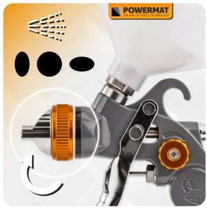 PISTOLET LAKIERNICZY DO MALOWANIA LAKIEROWANIA HVLP ZBIORNIK 600 ML ZESTAW 2