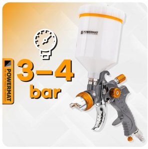 PISTOLET LAKIERNICZY DO MALOWANIA LAKIEROWANIA HVLP ZBIORNIK 600 ML ZESTAW 4