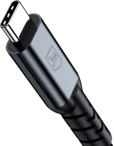 Kabel USB 3MK USB-C - USB-C 1 m Czarny (5903108682008) 3